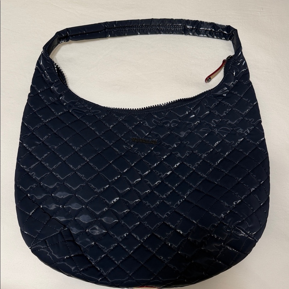 MZ WALLACE LARGE HOBO Quilted Navy Shoulder Bag - Women Bags Liquid Ink